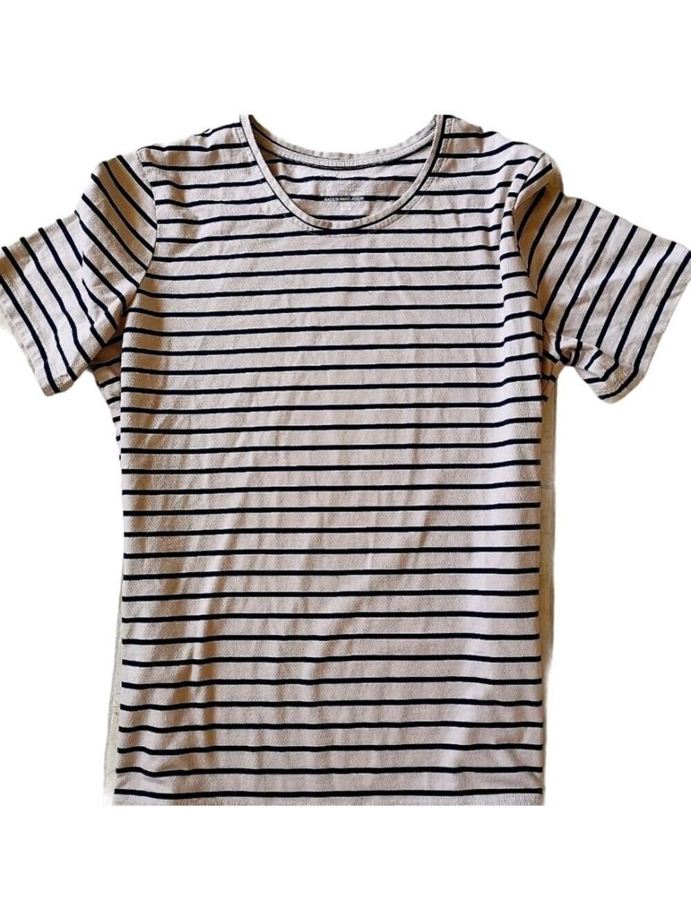 Carroll Reed Plus Size Top T-Shirt Navy Beige 1X - Picture 2 of 9